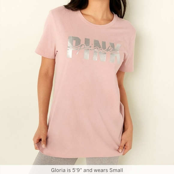 PINK Campus Short sleeve Tee size XL NWT - Picture 2 of 11